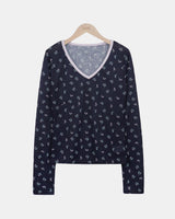 ヒア フローラル ロングスリーブ Tシャツ
