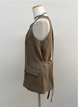 Momento Linen Long Vest