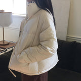 Kiggy Daily Zipper Pocket Oversized Fit Short Padded Jacket
