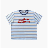 メロウモーメント ストライプTシャツ（SkyBlue)