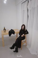 Vibe open long-sleeved cardigan knitwear
