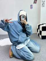 リベットスナップバルーンデニム🩵🤎🖤 - 3カラーズ, 2サイズ
