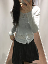 Label Midi Skirt (2color)