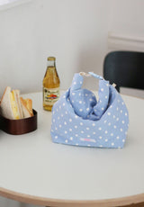 cozy lunch bag - blue dot