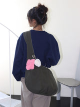 リバーシブルポケットバッグ (BEIGE & KHAKI)