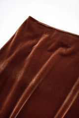 Cosmo velvet skirt_brick