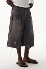 Double Layer Distressed Shorts