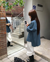[ORIGINAL] Ain Stripe Oversized Shirt