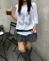 チェックバルーンスカート