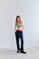 4 BUTTON SEMI FLARED PANTS