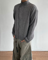 Dig Crop Knit Zip-up