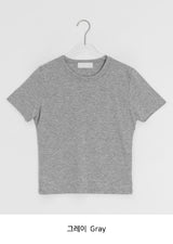 カヤリカラーベーシックレイヤードクロップド半袖Tシャツ