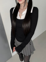 salt  knit double top(2 color)
