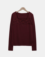 Ea Lace Long Sleeve T-Shirt