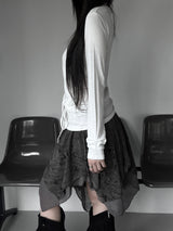 slim wrap shirring strap T (2color)