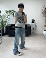 ルーデン ヴィンテージ グラフィック クロップ ショートスリーブ Tシャツ