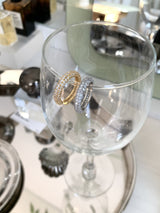 Twinkle cubic open ring(2color)