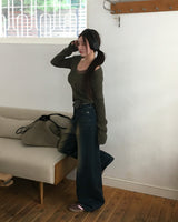 セイムデイシッピング [New Spring Product 10%] [BELLIDE MADE] オーシャンワイドデニムパンツ