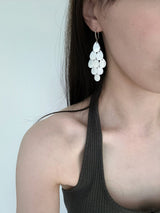 White nacre drop earrings