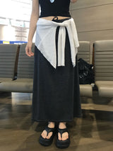シエラ バンディング ストライプ マキシ ロングスカート