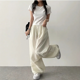 Tive Parasuit Shirring Rustle String Wide Pants