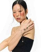  Chain Link Ring Bracelet - Heart _ BLUE
