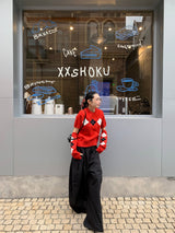 Shine Argyle Handwarmer Knit