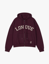 LONQUE HOOD ZIP-UP (WINE)