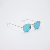 Vatic 1980 Authentic gold frame design Octagon glasses Gold Dior blue lenses