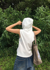 EYELET LINE HOOD VEST