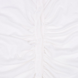 Lucent shirring button crop tee
