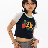 21C フロッグラグランクロップtシャツ