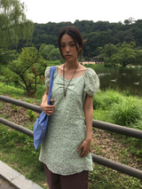 Siya Floral Puff Dress (2color)