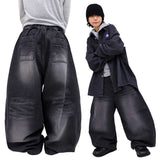 Real Big Balloon Snap Denim Pants