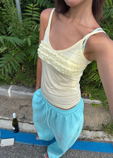 TENCEL FRILL SLEEVELESS