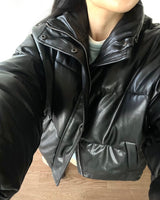 Mute Leather Short Padding Down Jumper 3C