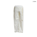 (2color)ラッフル レース フラワー スリム パンツ [Ethnic Belt Set]