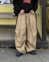 ルーブ コットン カーブド ワイド パンツ