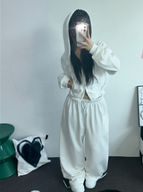 ストリートパッチフーディージップアップ🤎🤍🖤3COLOR