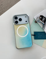  [MADE]ブルーレモン シルバーエポキシ MagSafe iPhoneケース