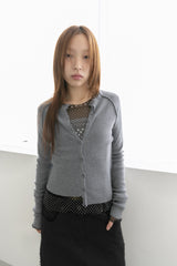 unbal rough flat cardigan(2colors)