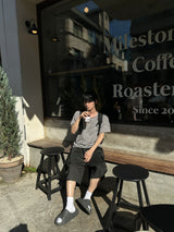 ノアストライプルーズフィットTシャツ