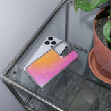 starry night silver epoxy case. pink orange