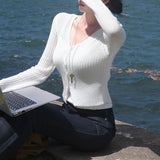 [MADE] Water, V-neck slim cardigan