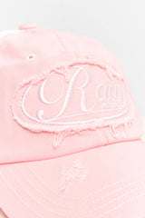 ヴィンテージ スクラッチ ウォッシュ ツートンキャップ Pink