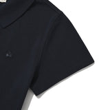 KIRSH PLAIN SLIM FIT PIQUE T-SHIRT - DARK NAVY