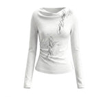 Script Drape Slim-Fit T-Shirt