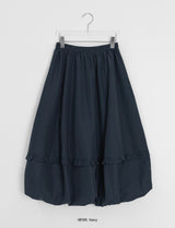 Pearlenny Banding Frill Balloon Long Skirt