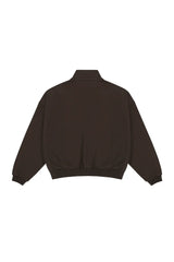Cropped Oversized Zip Sweatshirt