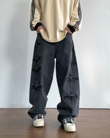 Pin Curved Denim Pants